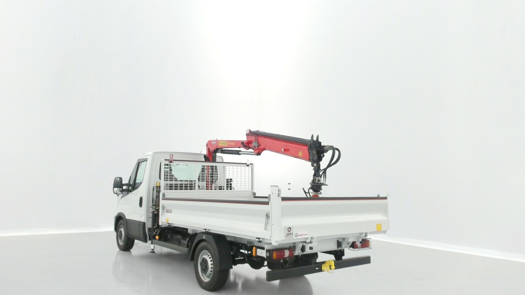 IVECO Daily 35S14H 3750 2.3 136ch Benne Alu JPM + Grue PK 3400 + Pince - ref: 8-GLI00271626 - Photo 5