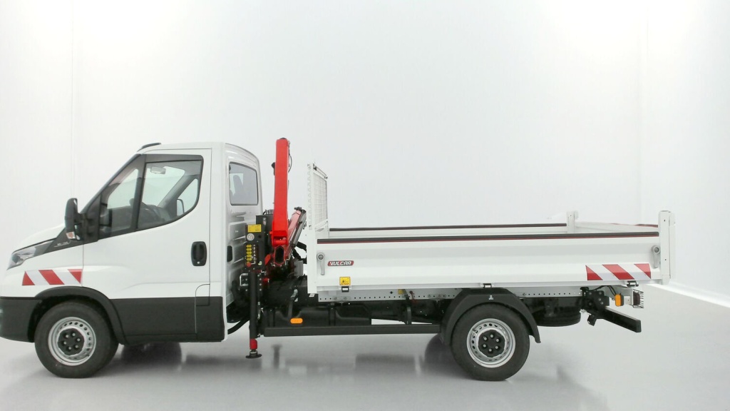 IVECO Daily 35S14H 3750 2.3 136ch Benne Alu JPM + Grue PK 2900 - ref: 8-GLI00270998 - Photo 4