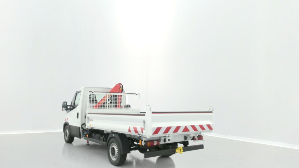 IVECO Daily 35S14H 3750 2.3 136ch Benne Alu JPM + Grue PK 2900 - ref: 8-GLI00270998 - Photo 5