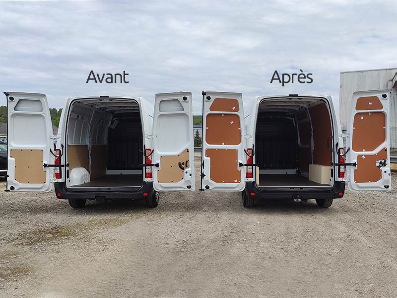 Exemple d'habillage intérieur bois pour utilitaire