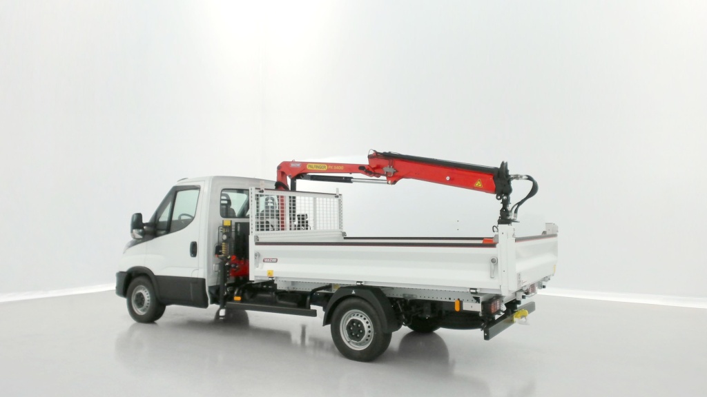 IVECO Daily 35S14H 3750 2.3 136ch Benne Alu JPM + Grue PK 3400 + Pince - ref: 8-GLI00271626 - Photo 20